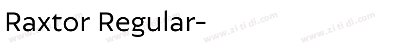 Raxtor Regular字体转换